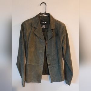 Green LEATHER jacket